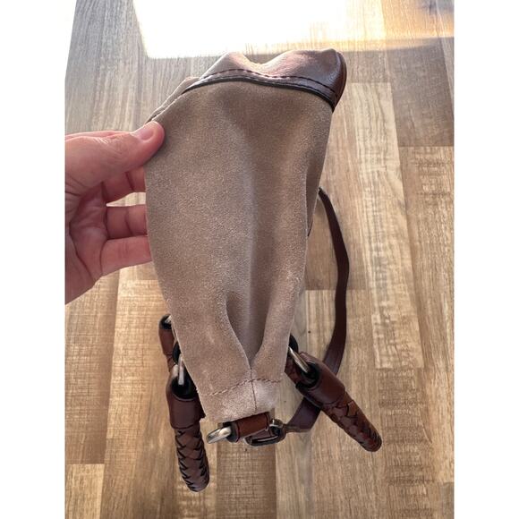 Vintage Y2K Women's Banana Republic Leather Suede Hobo Satchel in Brown - Picture 3 of 7